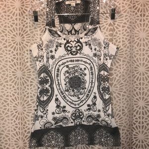 Cute Racerback Gray and White Tank